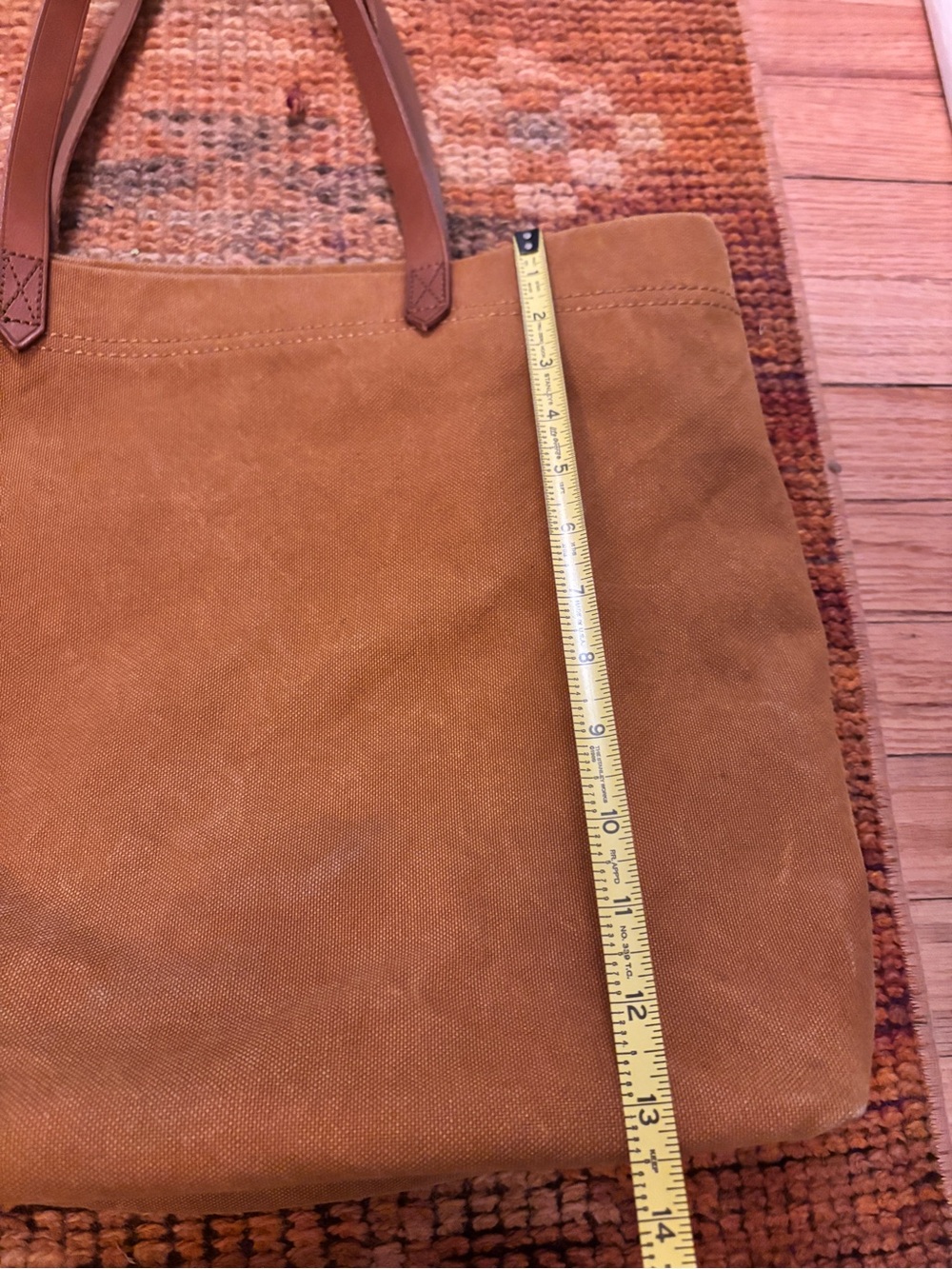 Madewell Canvas Tote with Brown Leather Handles - Picture 4 of 4